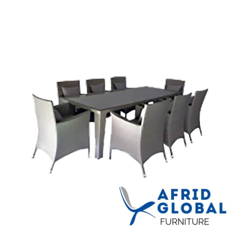 Pina Grey Patio Dining 8 Seater Table