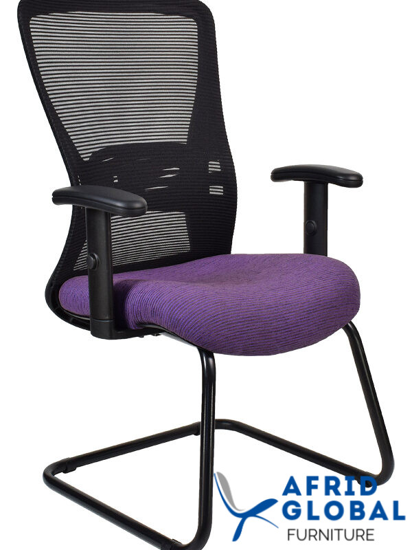 ZHAVIA NETTED SIDE CHAIR SLEIGH BASE