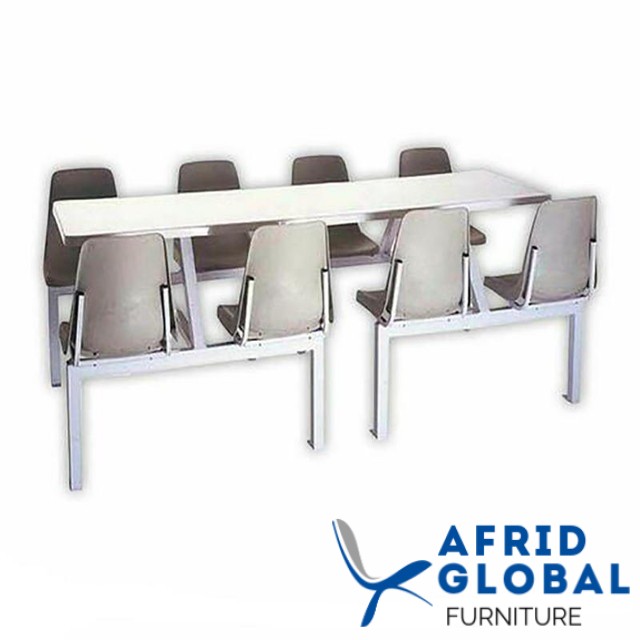 Eight-Seater Canteen Rectangular Poly Shell Set