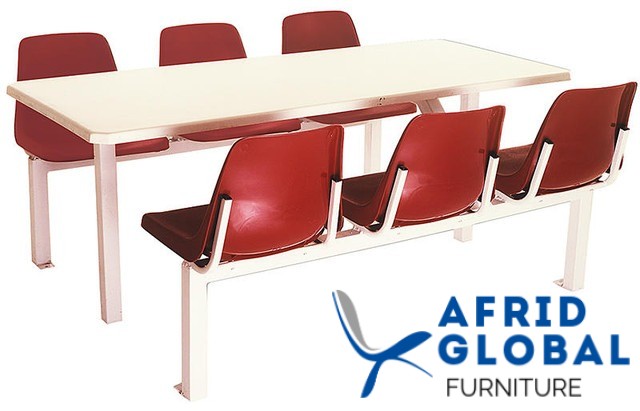 Six-Seater Canteen Rectangular Poly Shell Set