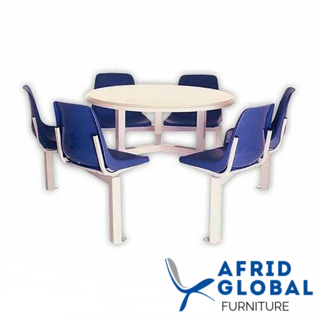 Six-Seater Canteen Round Poly Shell Set