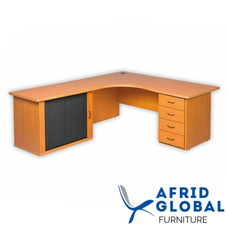 Cluster Desk, Credenza & Desk Height Pedestal
