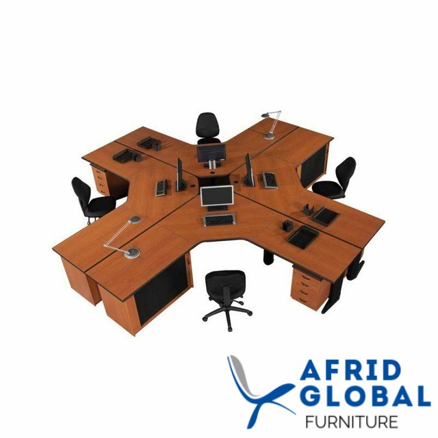 Euro 4 Way Cluster Desk - 3